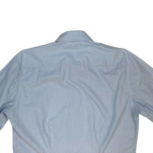 Ted Baker Seashos Dress Shirt 14.5 Blue Striped Long Sleeve Button Front Career - Picture 8 of 13